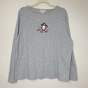 M&C Sportswear Christmas Ho Ho Ho Long Sleeeves Women’s Top, Size 2X